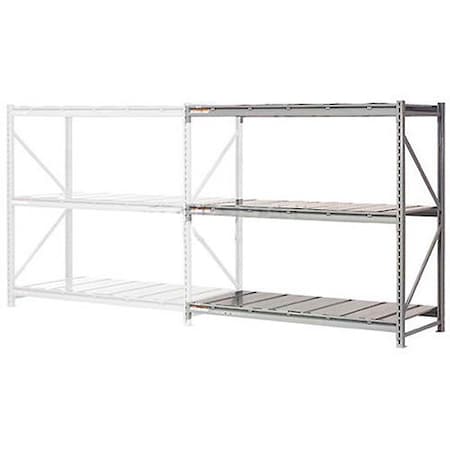 Global Industrial 3 Level, Extra HD Bulk Storage Rack, Steel Deck, Add On, 72inW x 48inD x 120inH 504394